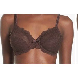 Chantelle Brown Lace Rive Gauche Bra 42DDD